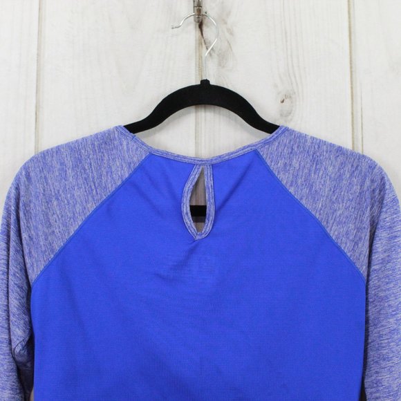 New Balance NBDry Blue Long Sleeve Crewneck Lightweight Activewear Shirt Size S - Picture 5 of 10
